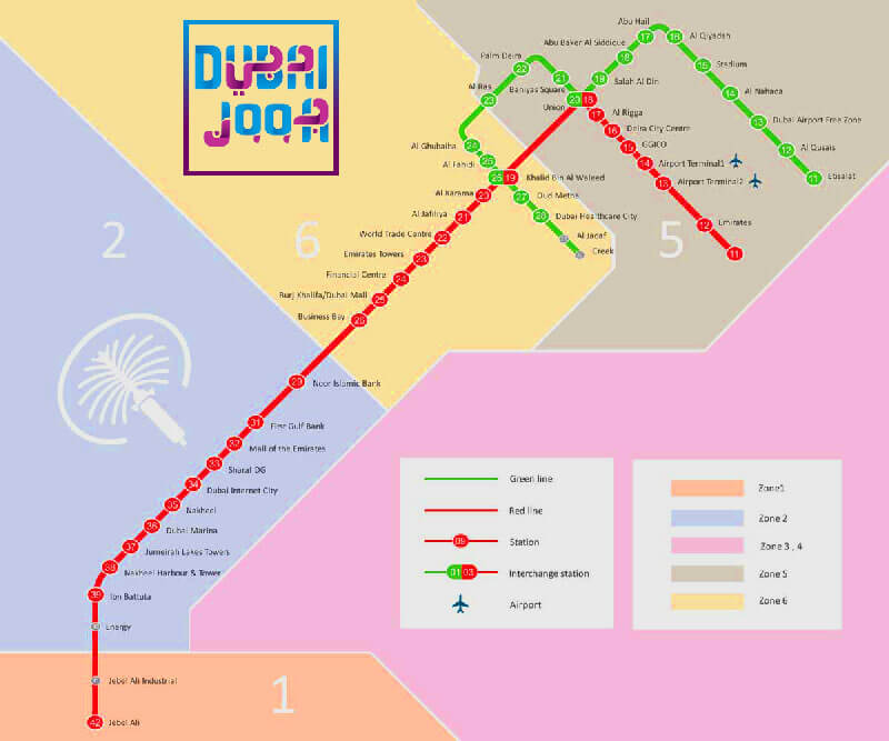نقشه مترو دبی